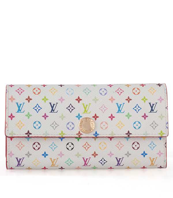 1:1 Copy Louis Vuitton Monogram Multicolore Sarah Wallet M93742 Replica